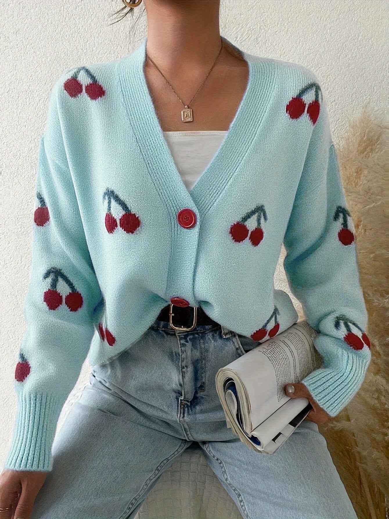 RAINA™ - Eleganter Langarm-Cardigan mit Knöpfen vorne