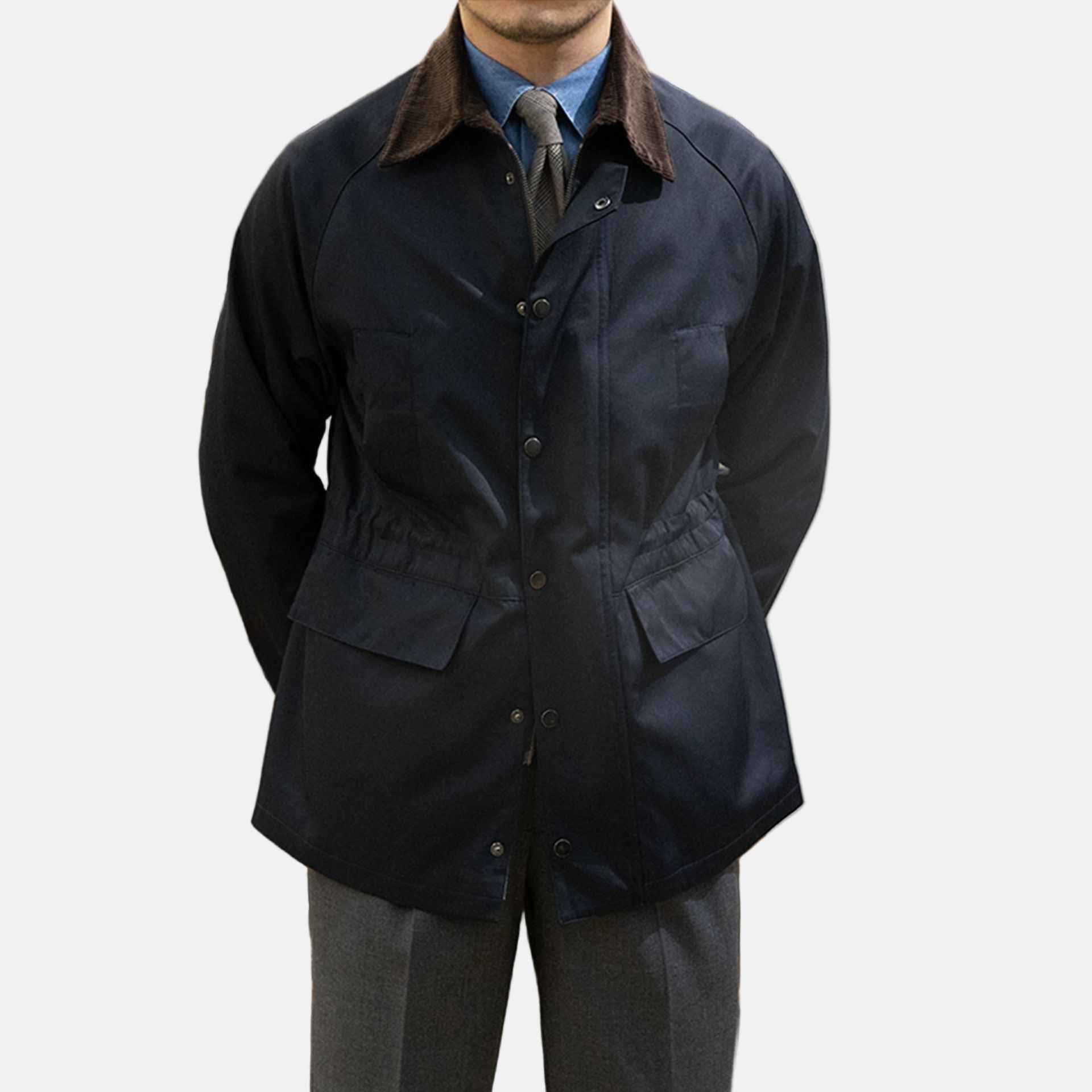 Navy Baumwolljacke Noah im klassischen Stil