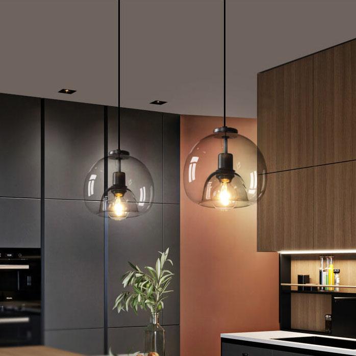 Rauchglas Pendelleuchte - Mundgeblasenes Glasdesign