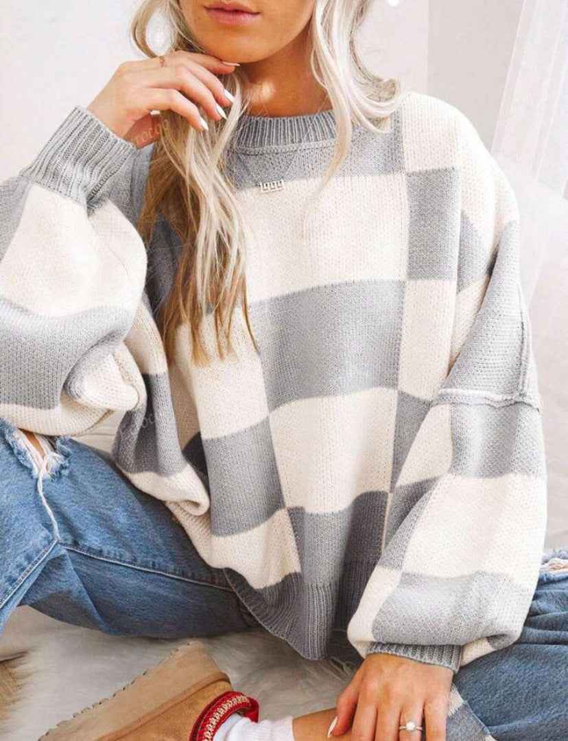 PILDA™ Kuschelig-lässiger Langarm-Pullover in lockerer Passform