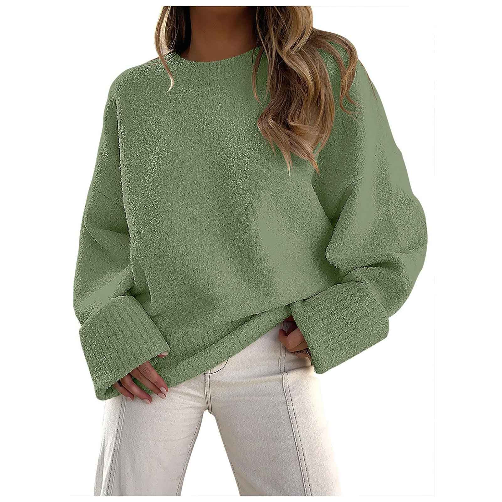 HALEY™ Gemützlicher Oversize-Flausch-Strickpullover – wolkenweicher Komfort, lockere Passform