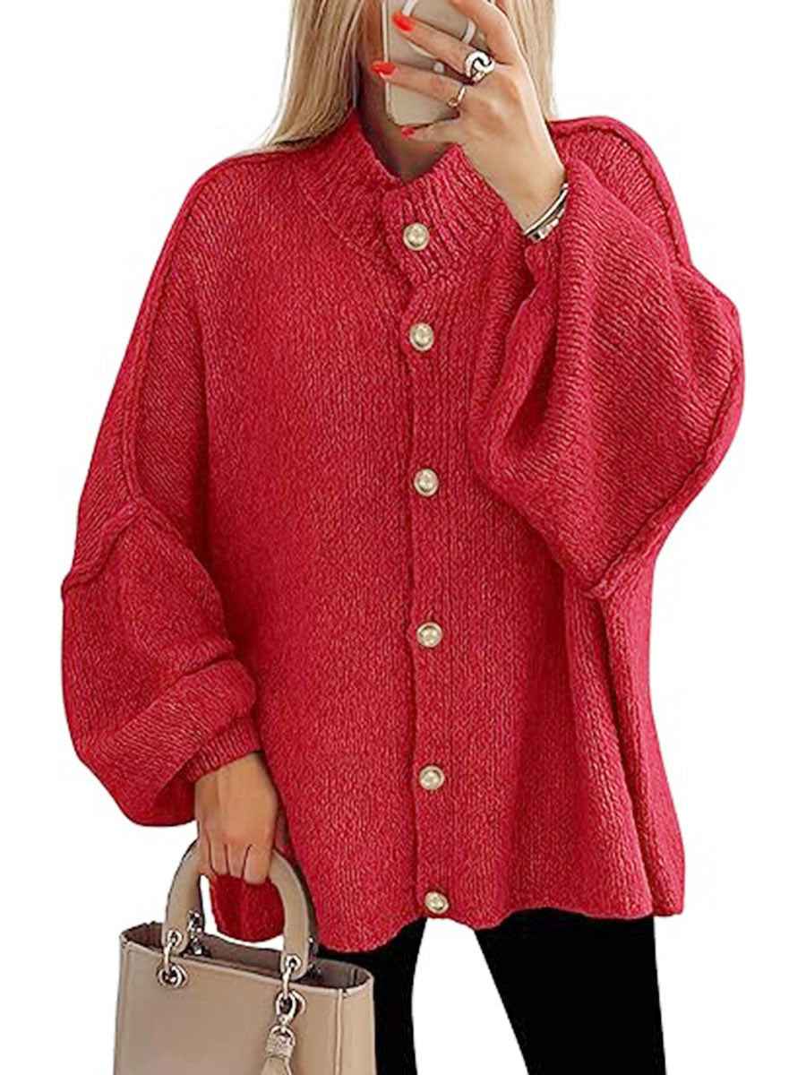 NOFIA™ Kuschelige Chunky Button-Down Langarm-Jacke