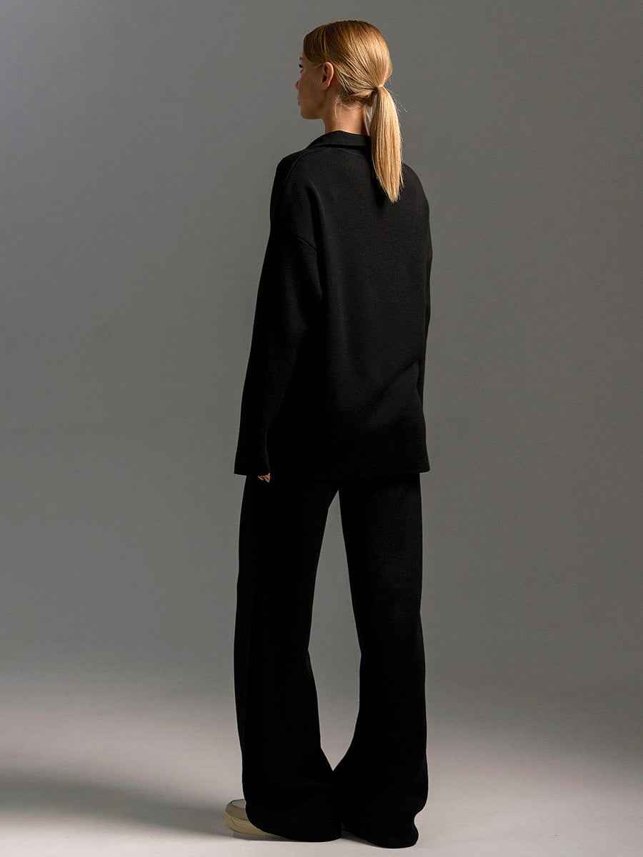 Frotteeklammusensatz für Damen in Rubinrot | Bequeme Winterschnitt-Loungewear
