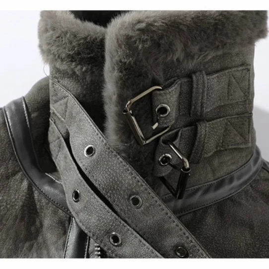 Motorradjacke aus Shearling für einen modischen und warmen Look
