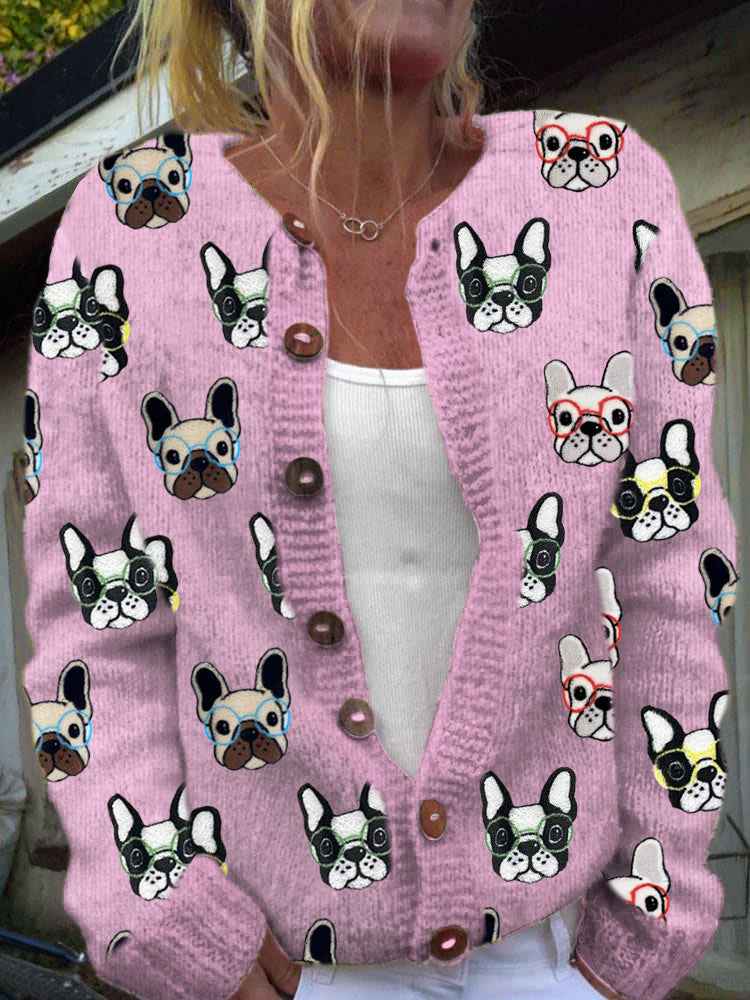 Chic und Casual Damen-Cardigan mit Digitaldruck