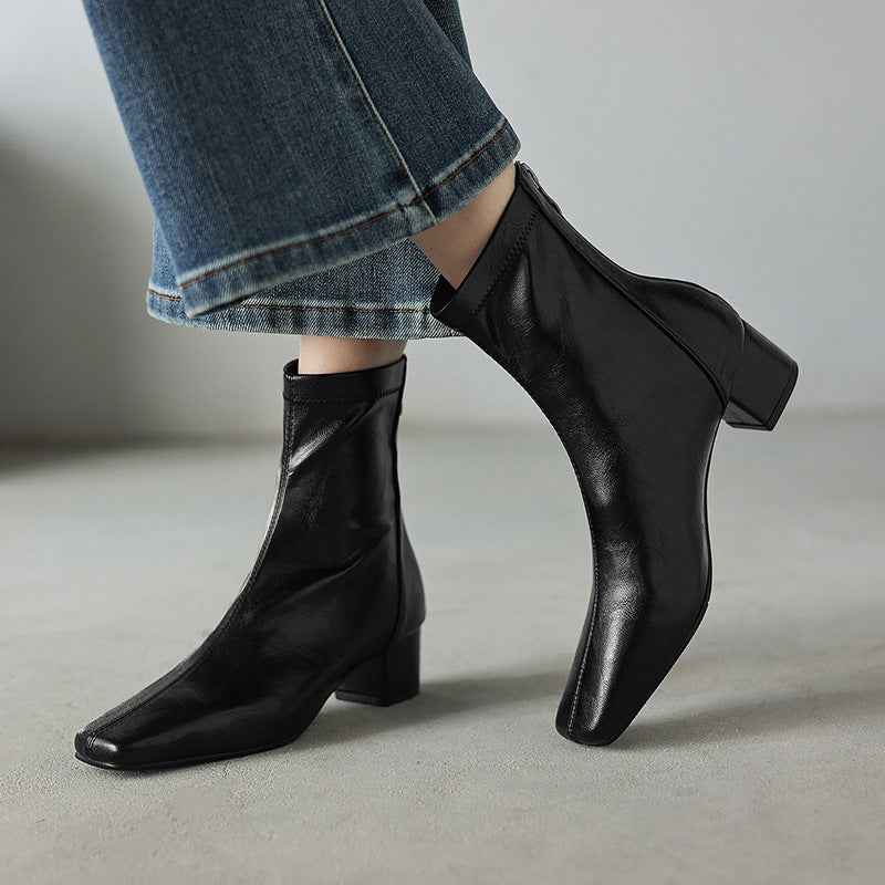 Chelsea-Stiefel mit Blockabsatz für einen eleganten und bequemen Look