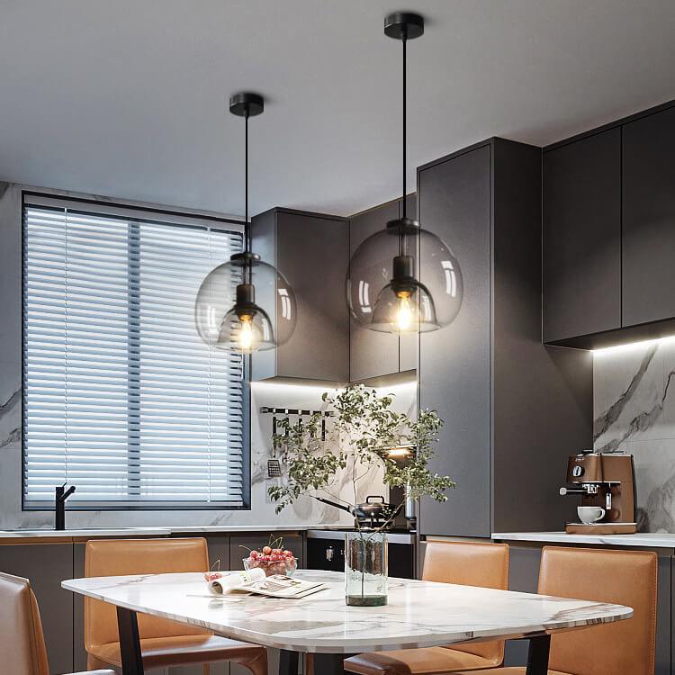 Rauchglas Pendelleuchte - Mundgeblasenes Glasdesign