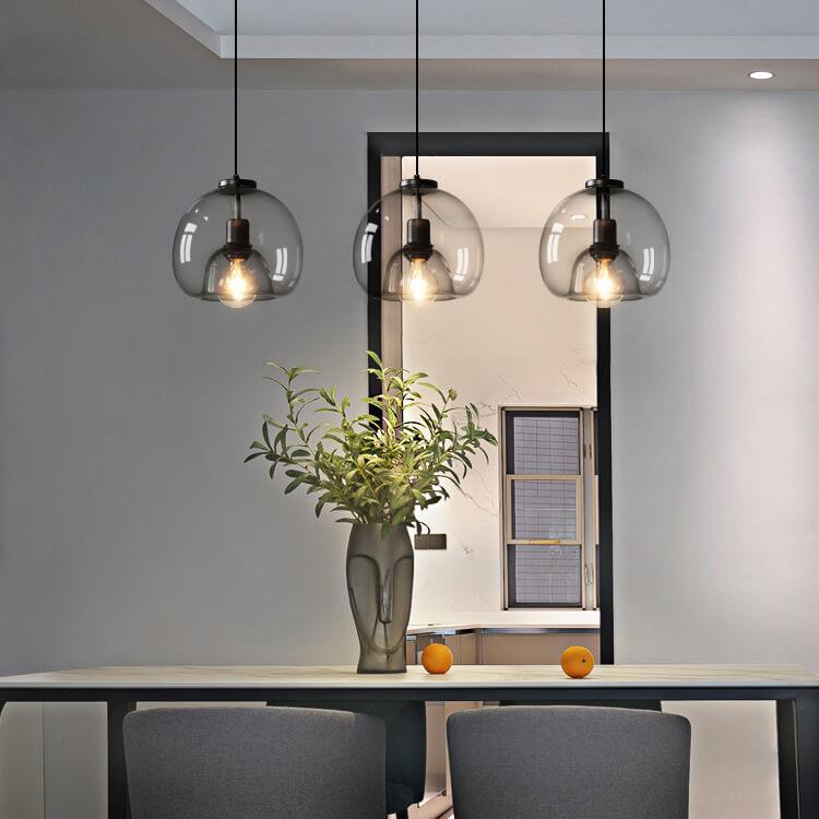 Rauchglas Pendelleuchte - Mundgeblasenes Glasdesign
