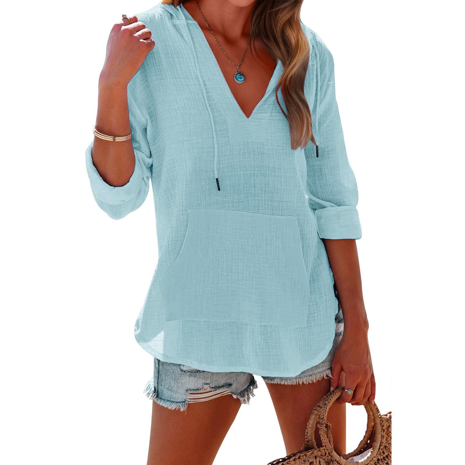 ZADIE – Eleganz mit Kapuze, Langarm-Sweatshirt im Chic-Stil