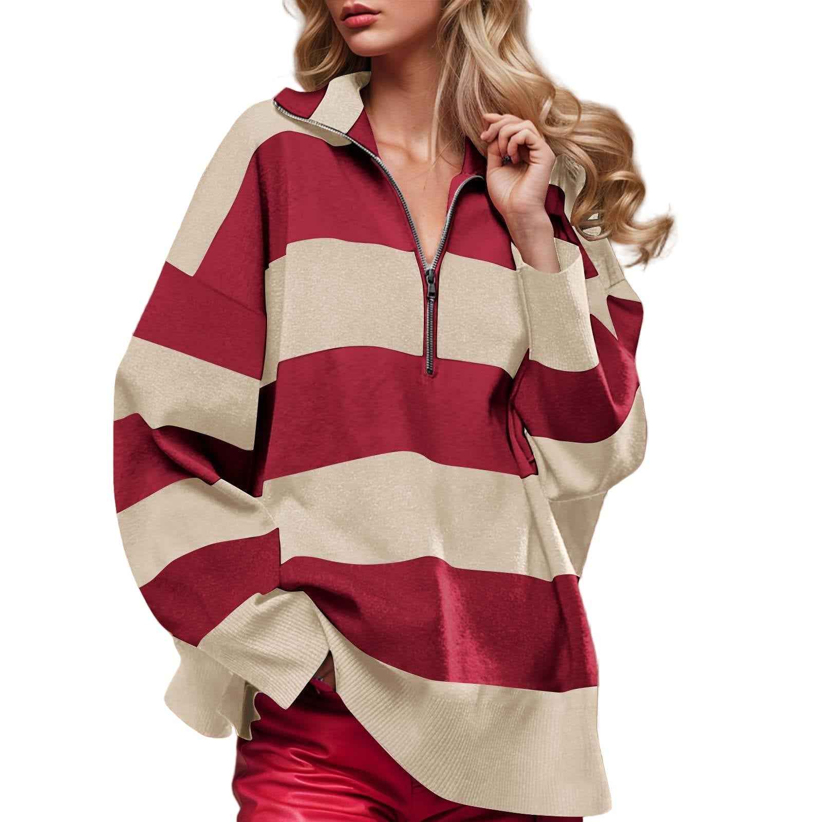 CAMILLA™ Gemütlicher Langarm-Pullover mit Halb-Reißverschluss