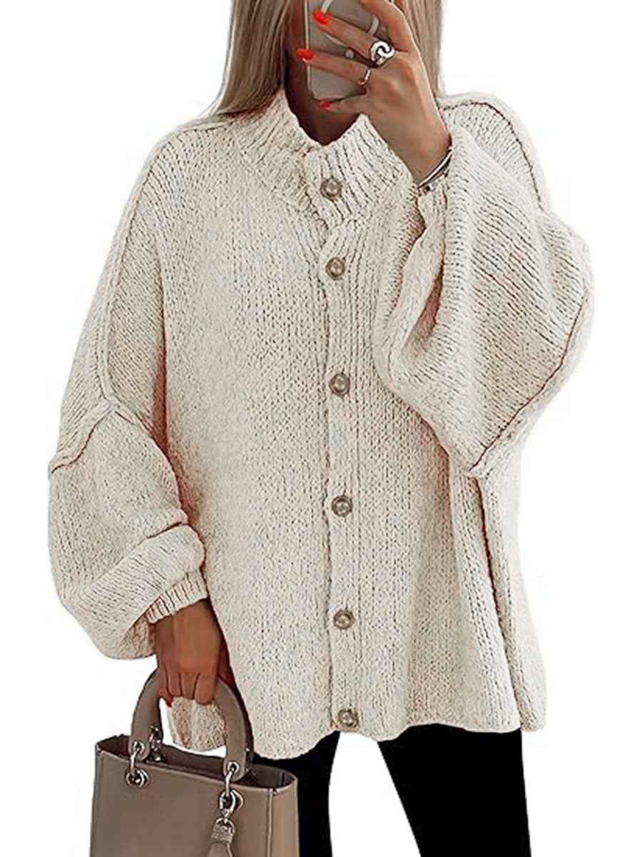 NOFIA™ Kuschelige Chunky Button-Down Langarm-Jacke