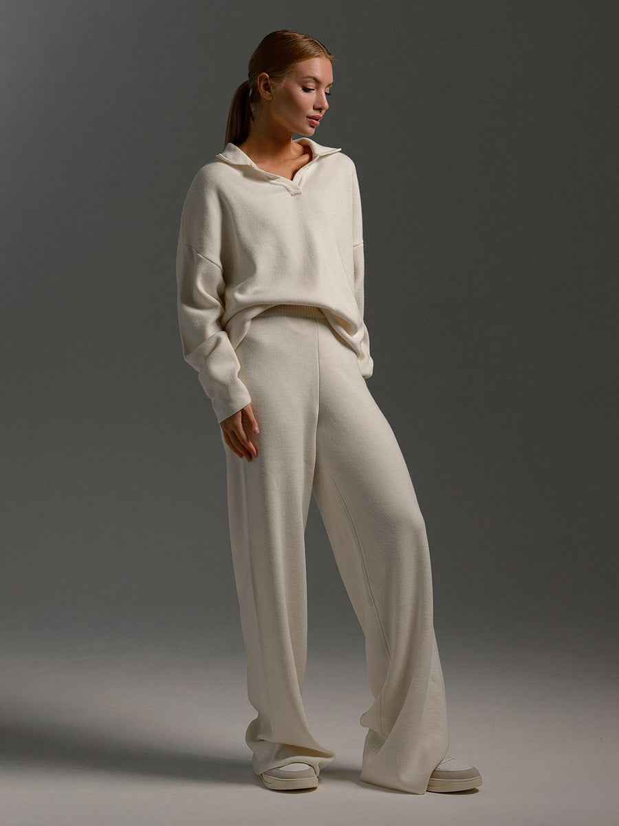 Frotteeklammusensatz für Damen in Rubinrot | Bequeme Winterschnitt-Loungewear
