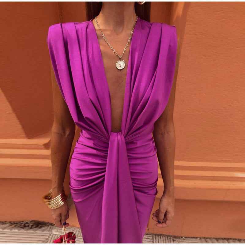 Isabelle - Party-Kleid mit tiefem V-Ausschnitt