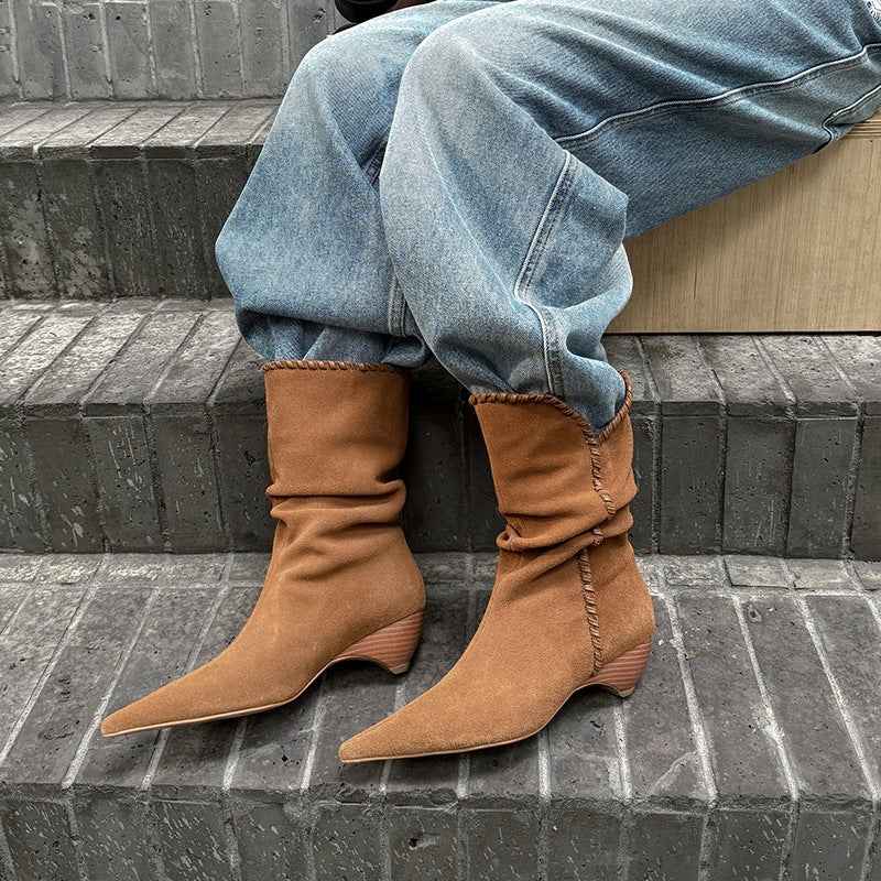 Spitze Schnürstiefel im lässigen Design