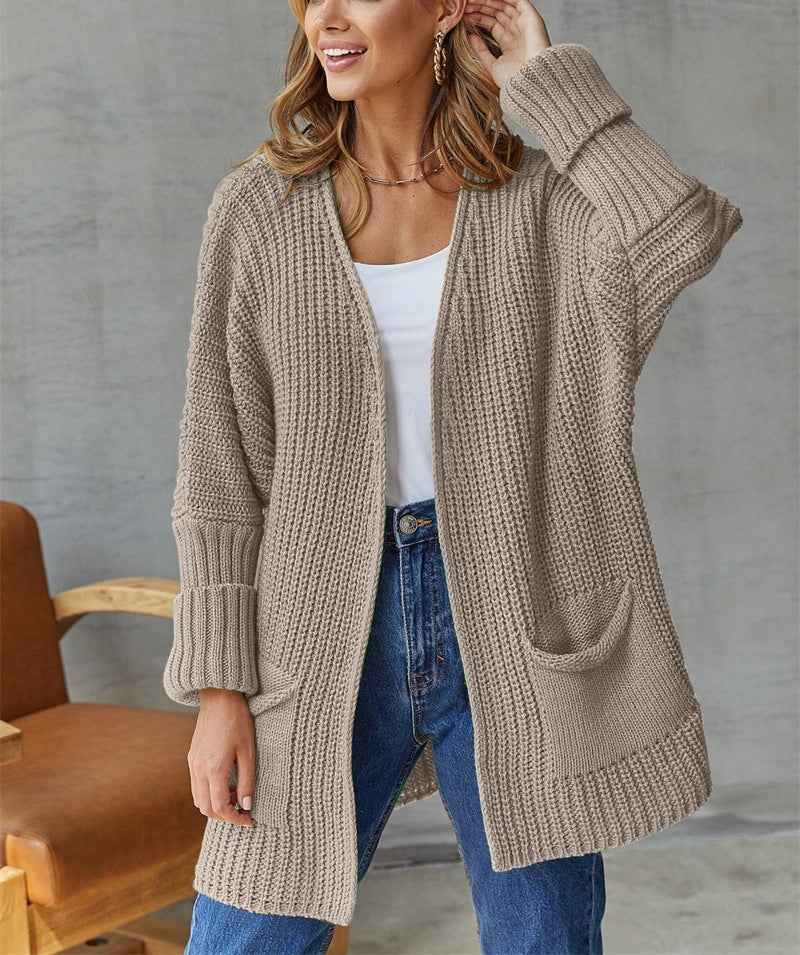 Damen gestrickter Cardigan im Vintage-Stil – Casual-Langarm