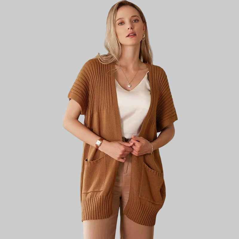 BREE™ leichte Strickjacke mit offener Front – müheloser Stil mit atmungsaktivem Tragekomfort