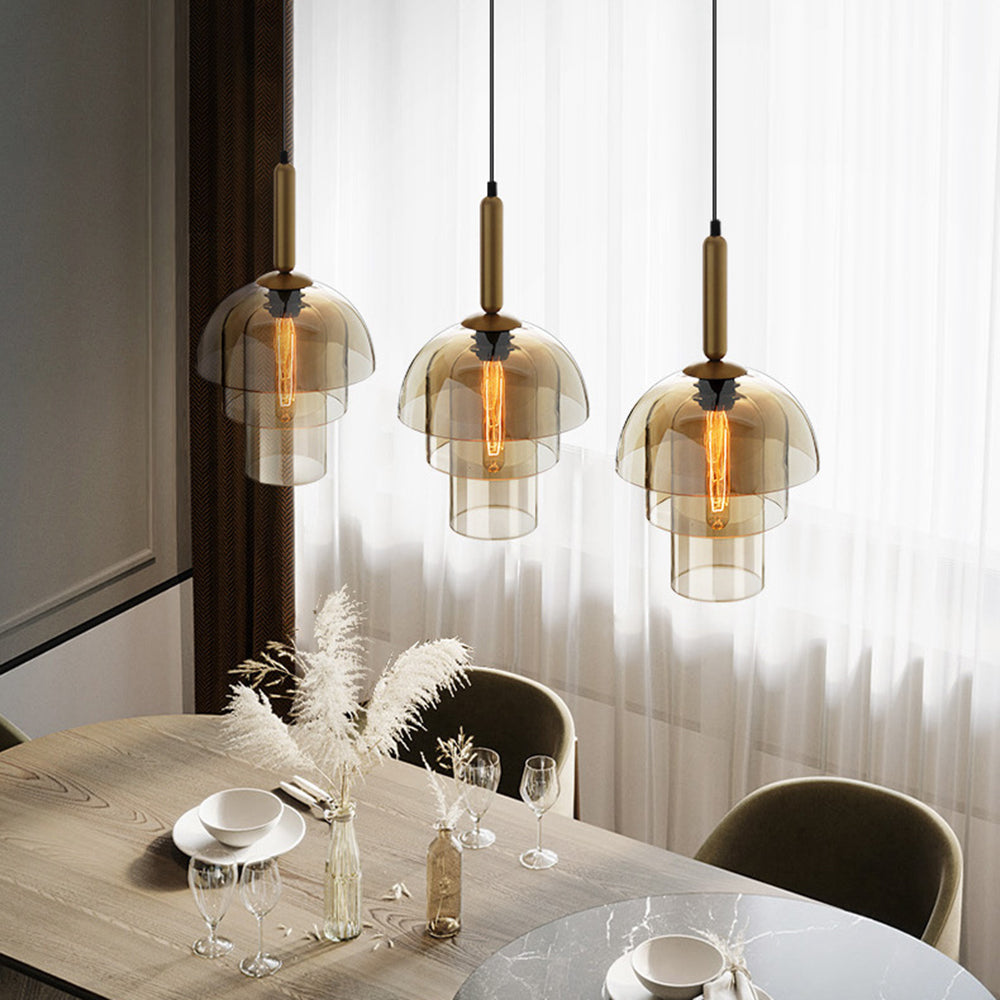 Pendelleuchte mit Glasdesign und E27-Sockel 3