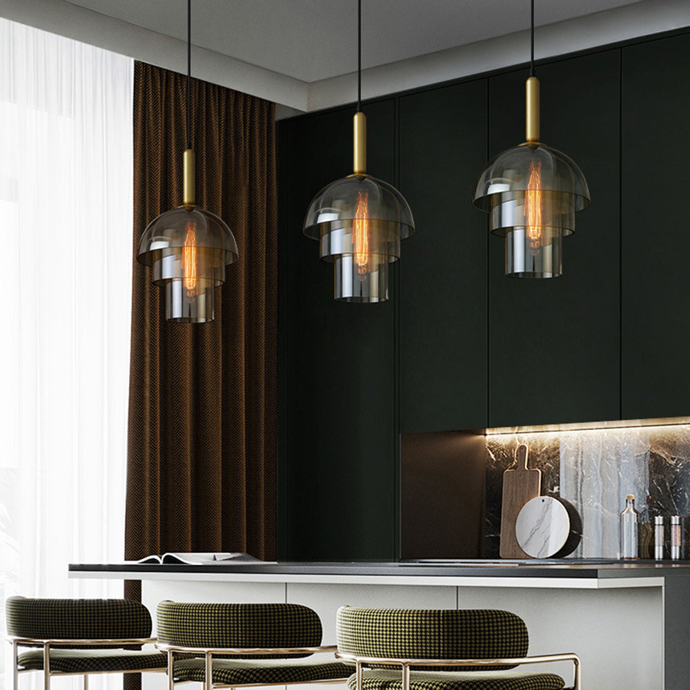 Pendelleuchte mit Glasdesign und E27-Sockel 4