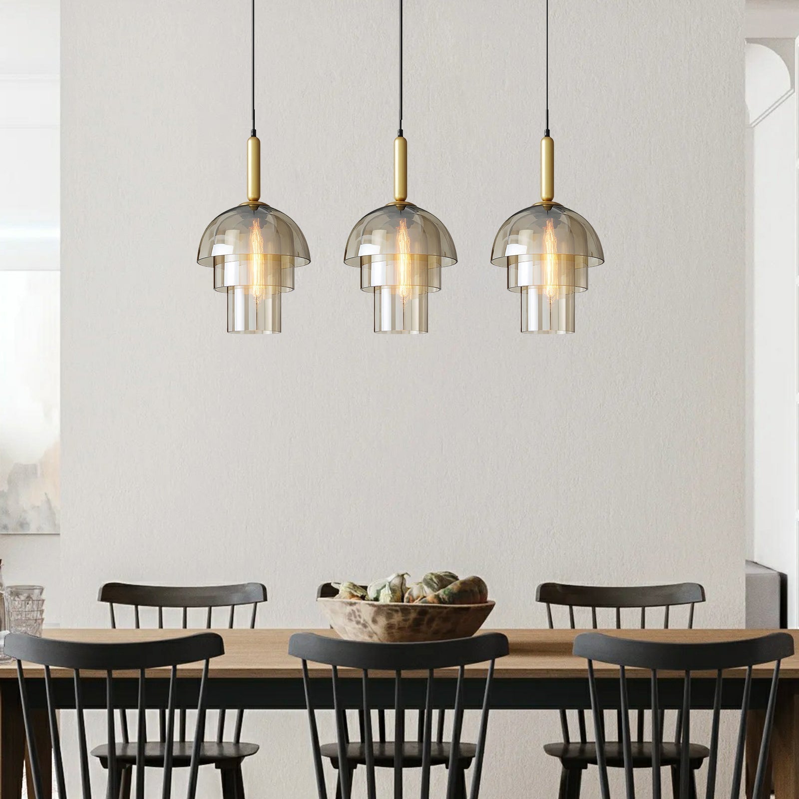 Pendelleuchte mit Glasdesign und E27-Sockel 5