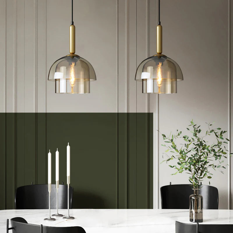 Pendelleuchte mit Glasdesign und E27-Sockel 8