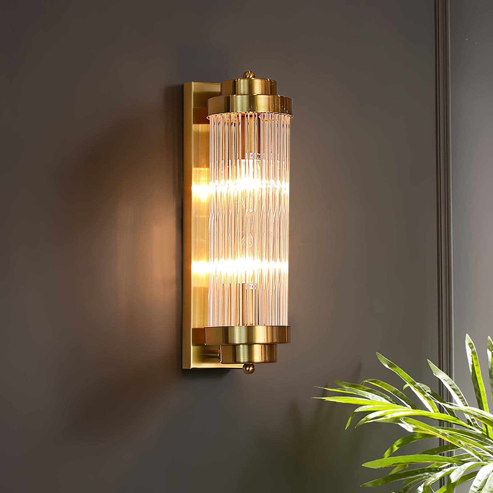 Elarisca - Charmante Vintage Gläserne Wandleuchte mit LED für einen Retro-Look