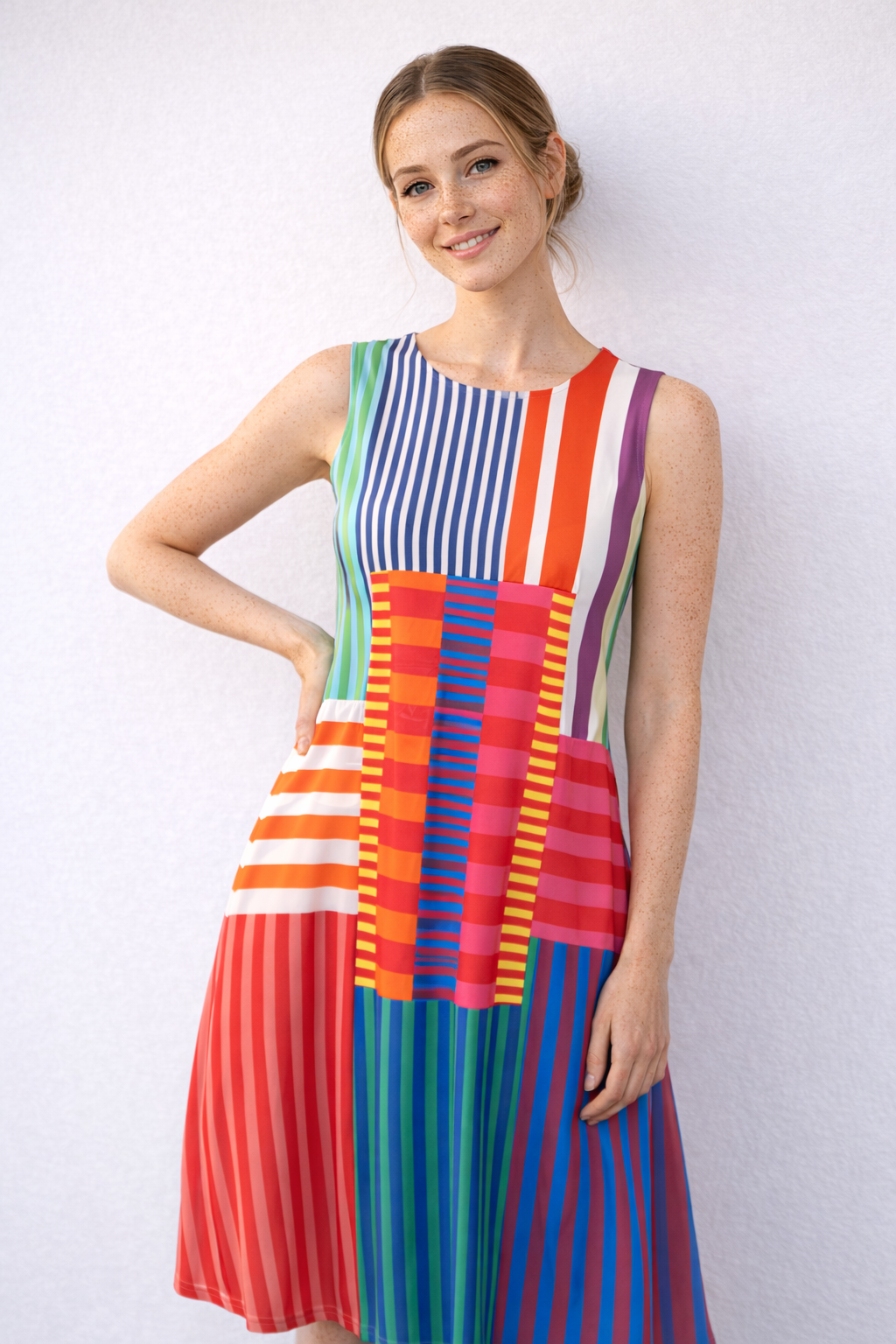 Elegantes Fließkleid mit bezauberndem Aquarelleffekt Damen