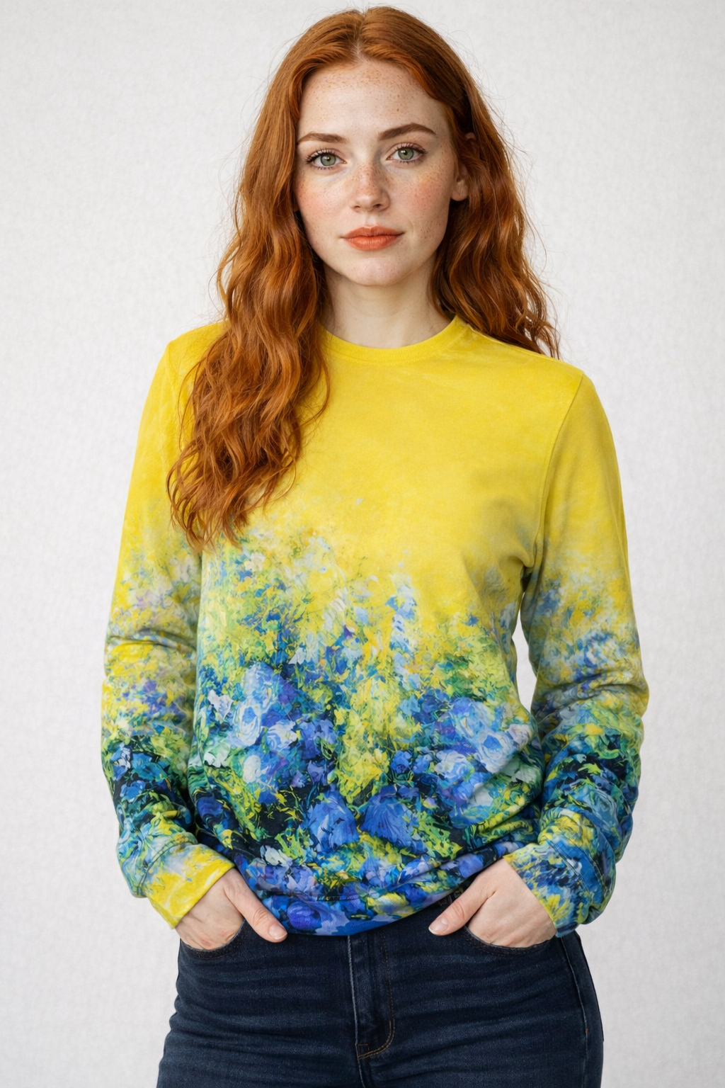 Blühende Kunst Kuschelsweater für stilvollen Komfort