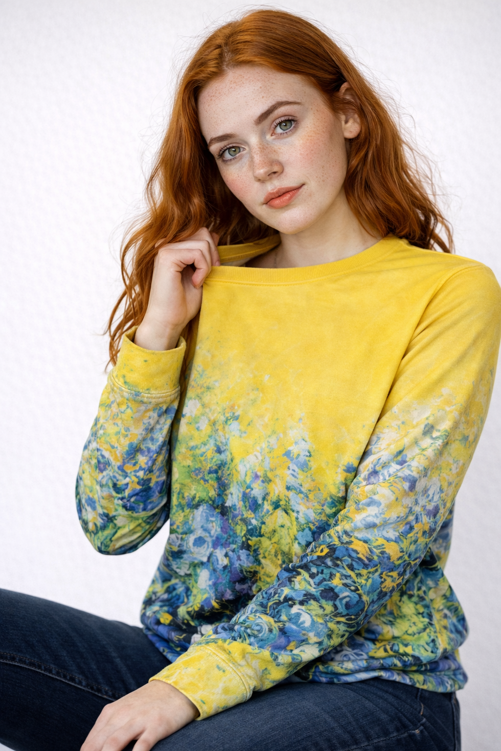 Blühende Kunst Kuschelsweater für stilvollen Komfort