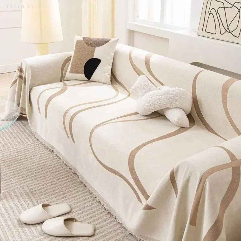 RevaThrow - Luxuriöser Chenille-Baumwoll-Sofabezug mit praktischer Wendefunktion für stilvolle Komfortmomente