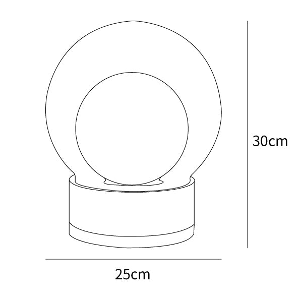 Moderner Tischleuchte mit Metallbasis und Glasschirm | Elegante LED-Beleuchtung