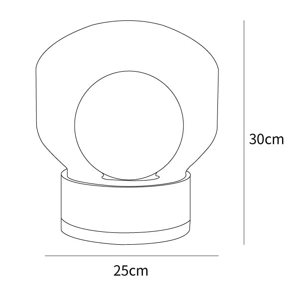 Moderner Tischleuchte mit Metallbasis und Glasschirm | Elegante LED-Beleuchtung