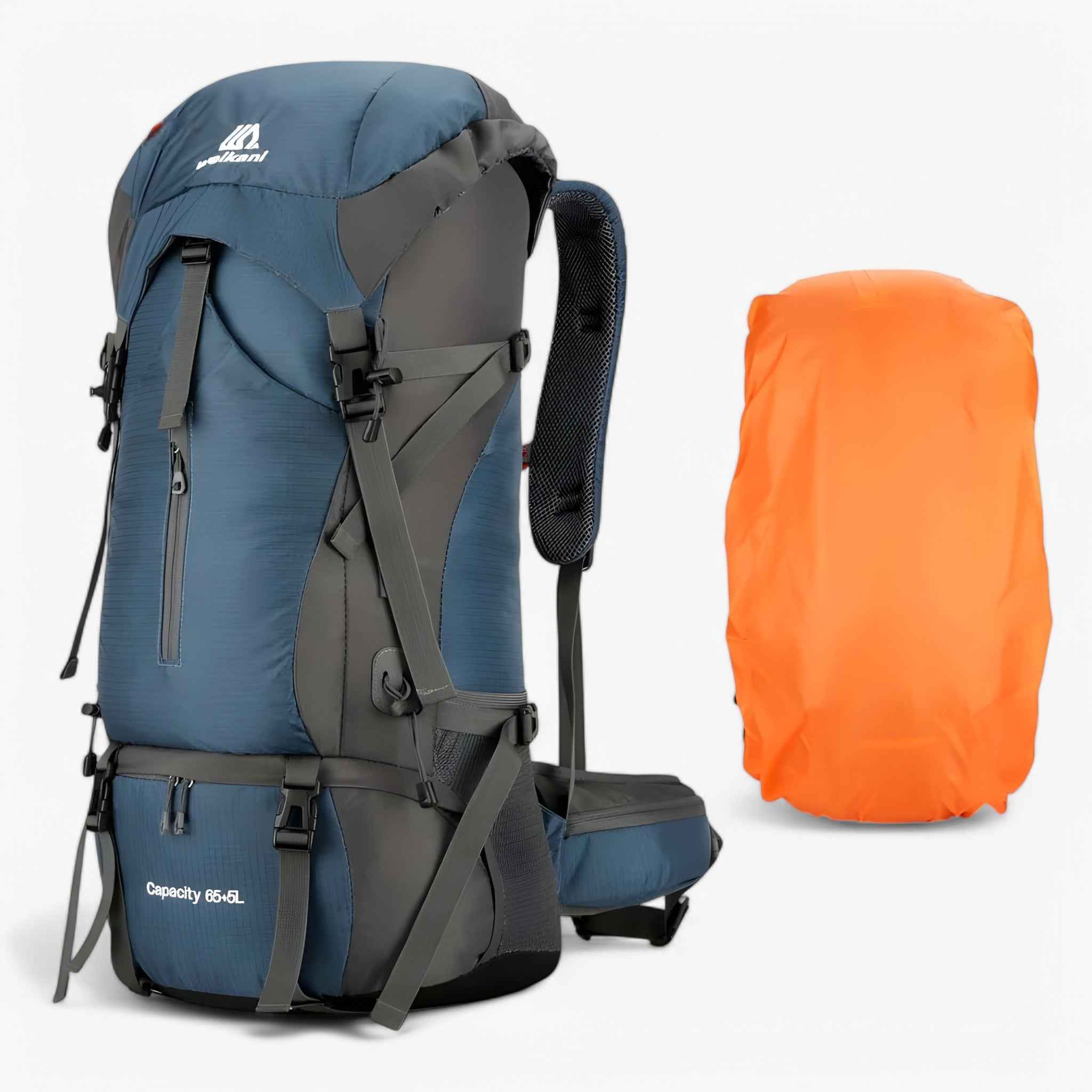 Robuster 70L Campingrucksack mit Regenschutz