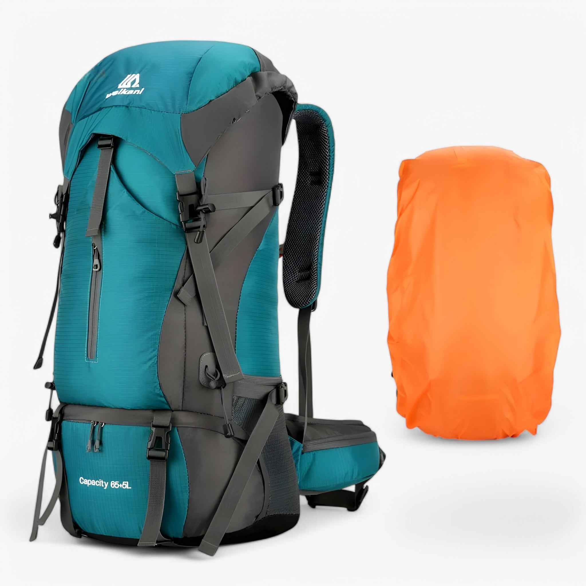 Robuster 70L Campingrucksack mit Regenschutz