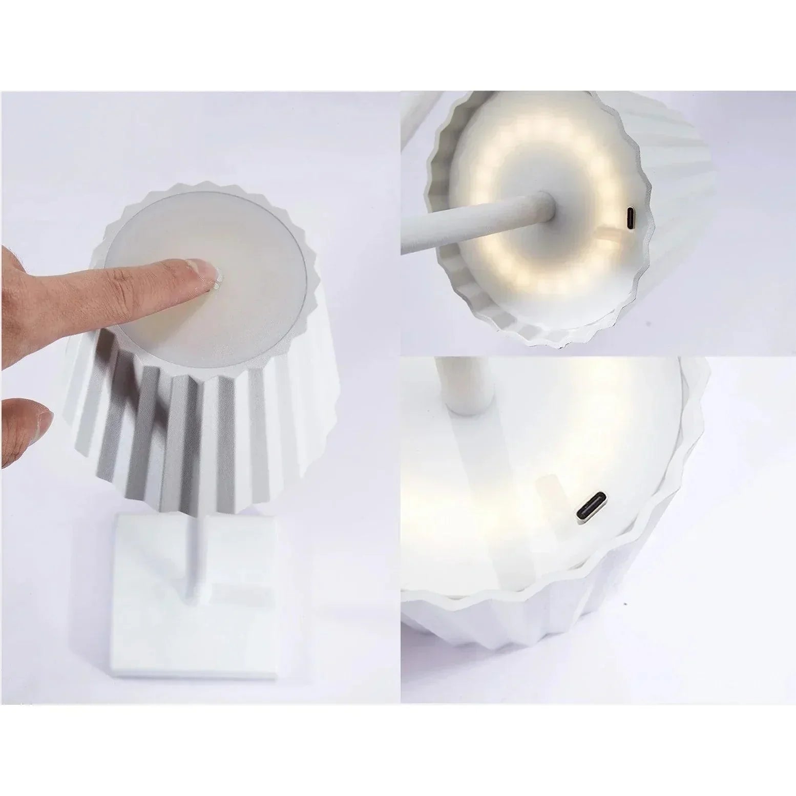 Tragbare kabellose LED-Tischlampe mit USB-Akkuaufladung und Dimmfunktion