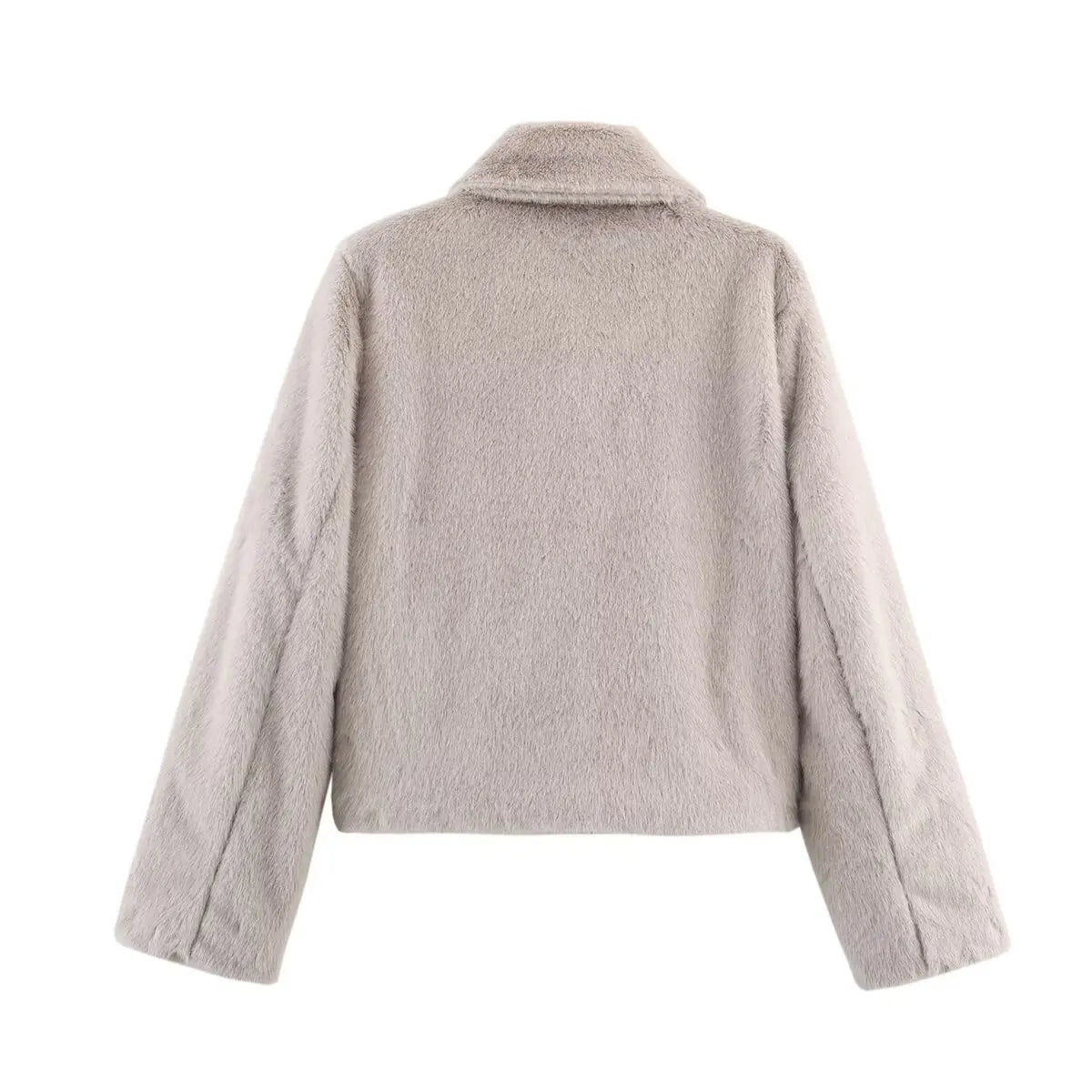Damen Lange Jacke mit Reverskragen und Knopfdetail