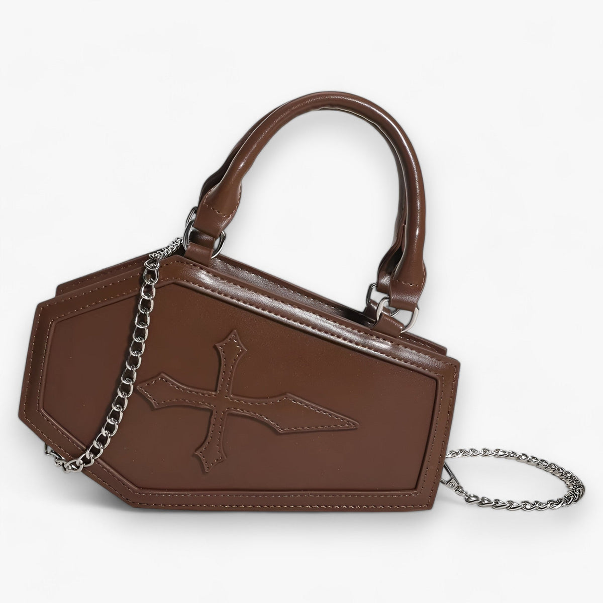 Gothic Sarg-Handtasche mit Kette für Halloween