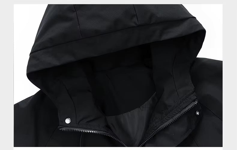 Herren Wasserdichte Kapuzen-Windjacke