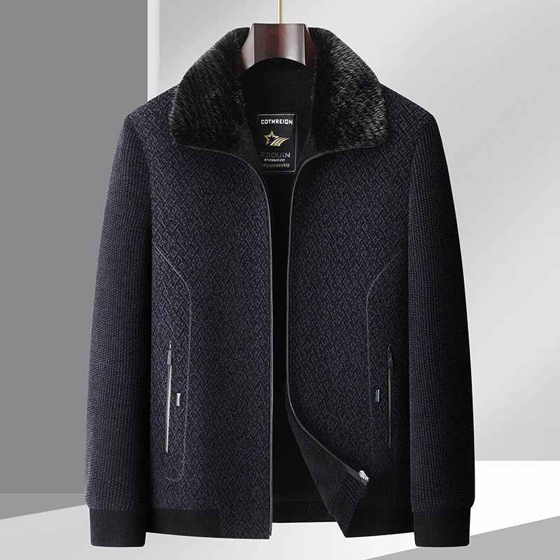 Jacke mit Fellkragen für einen warmen und eleganten Stil
