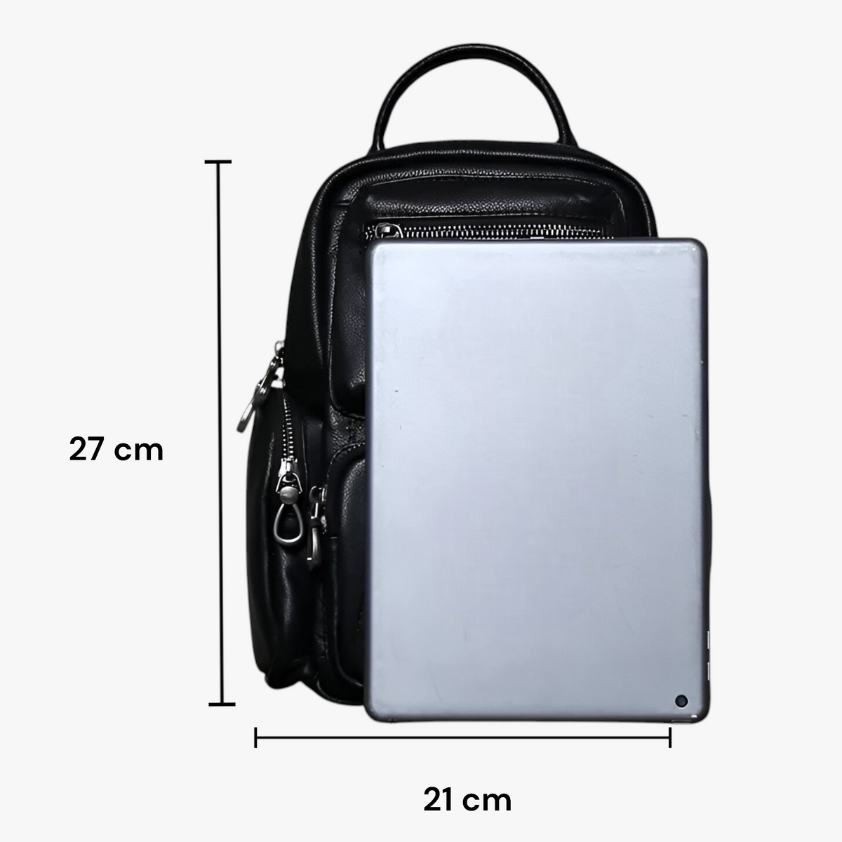 Herren 2-in-1 Leder Brusttasche und Rucksack