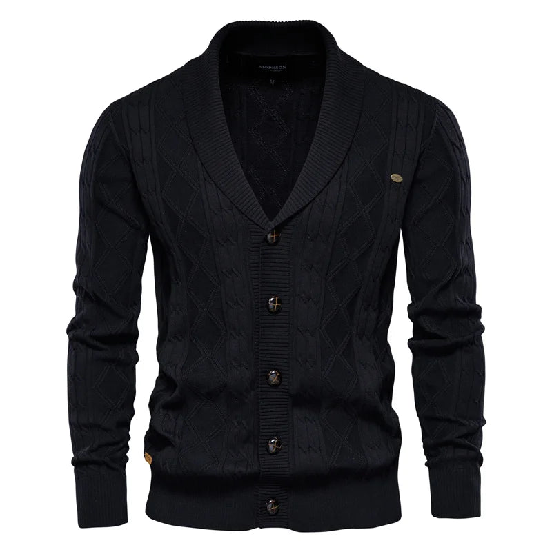 Ezra | Schlichter Herren-Cardigan mit Knopfdetails für einen eleganten Look