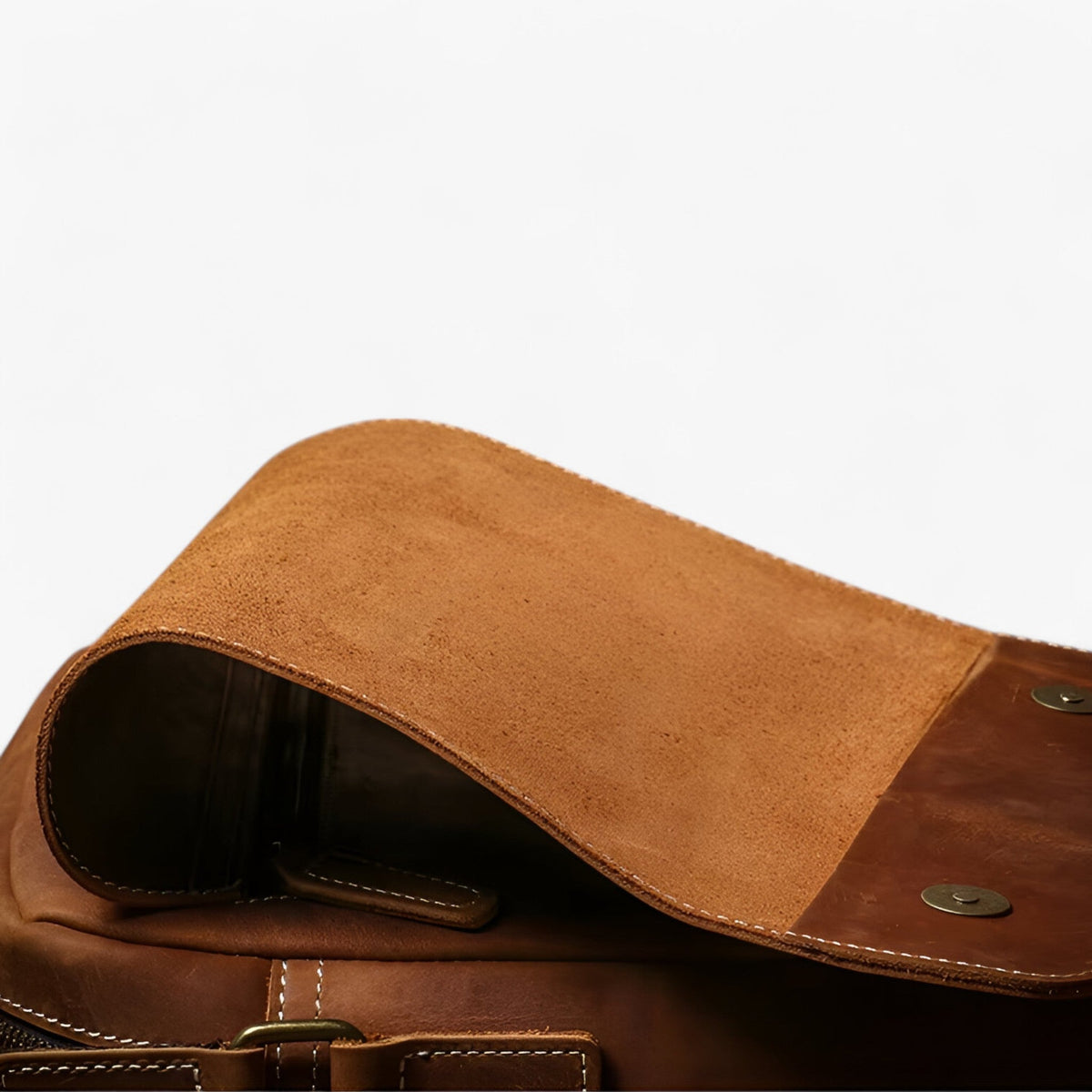 Kompakte Crazy-Horse-Leder Vintage Umhängetasche