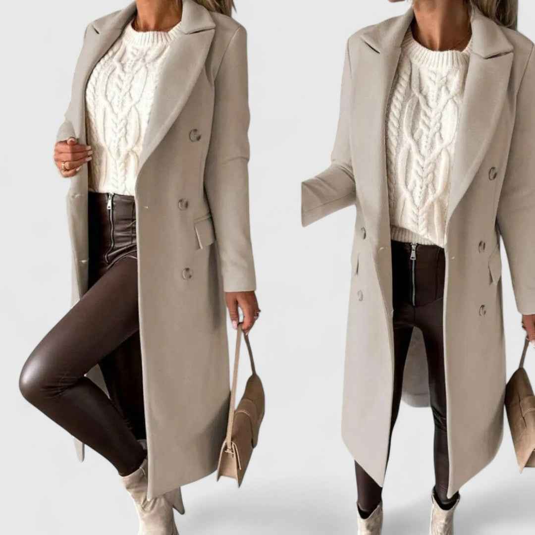 Hazel – Exquisiter Langmantel für mühelose Eleganz