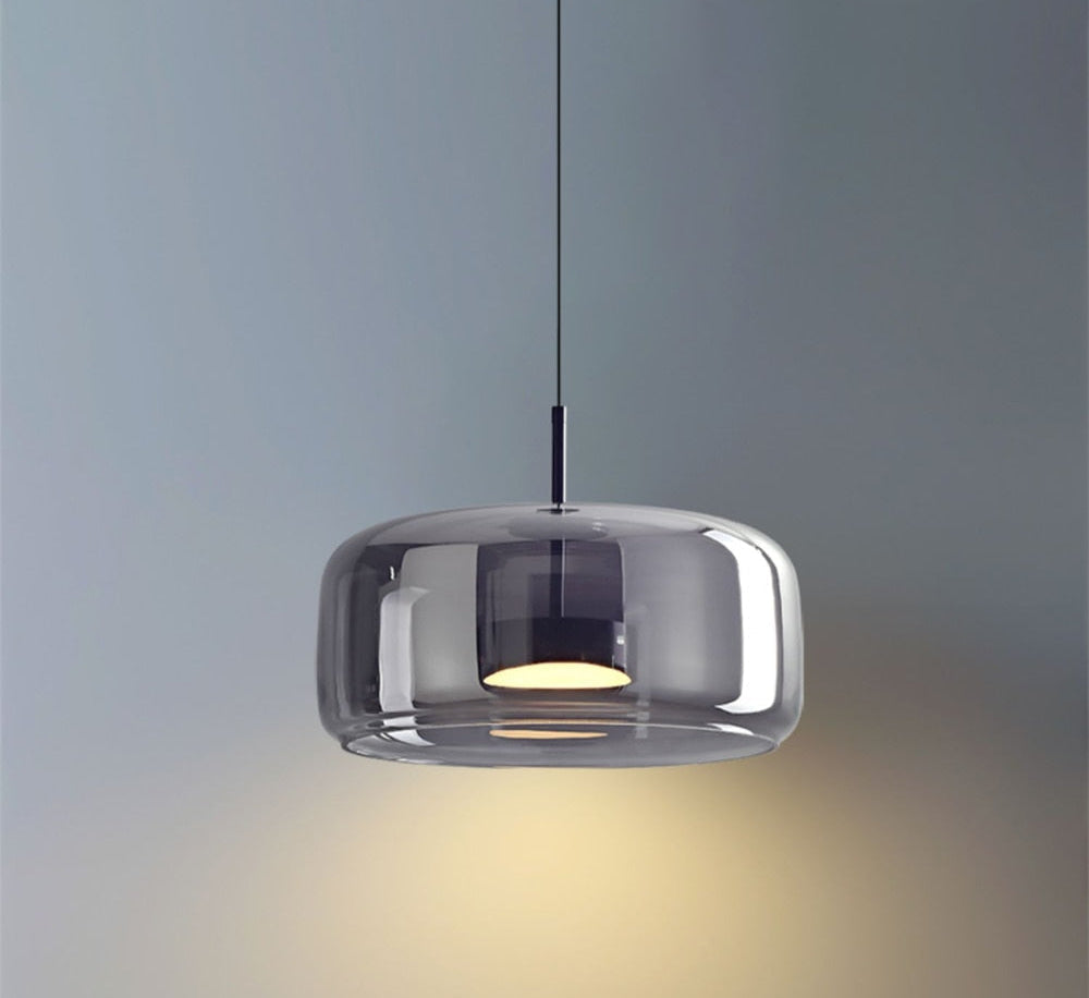 Luxus Glas & Metall Pendelleuchte - Elegante Hängeleuchte
