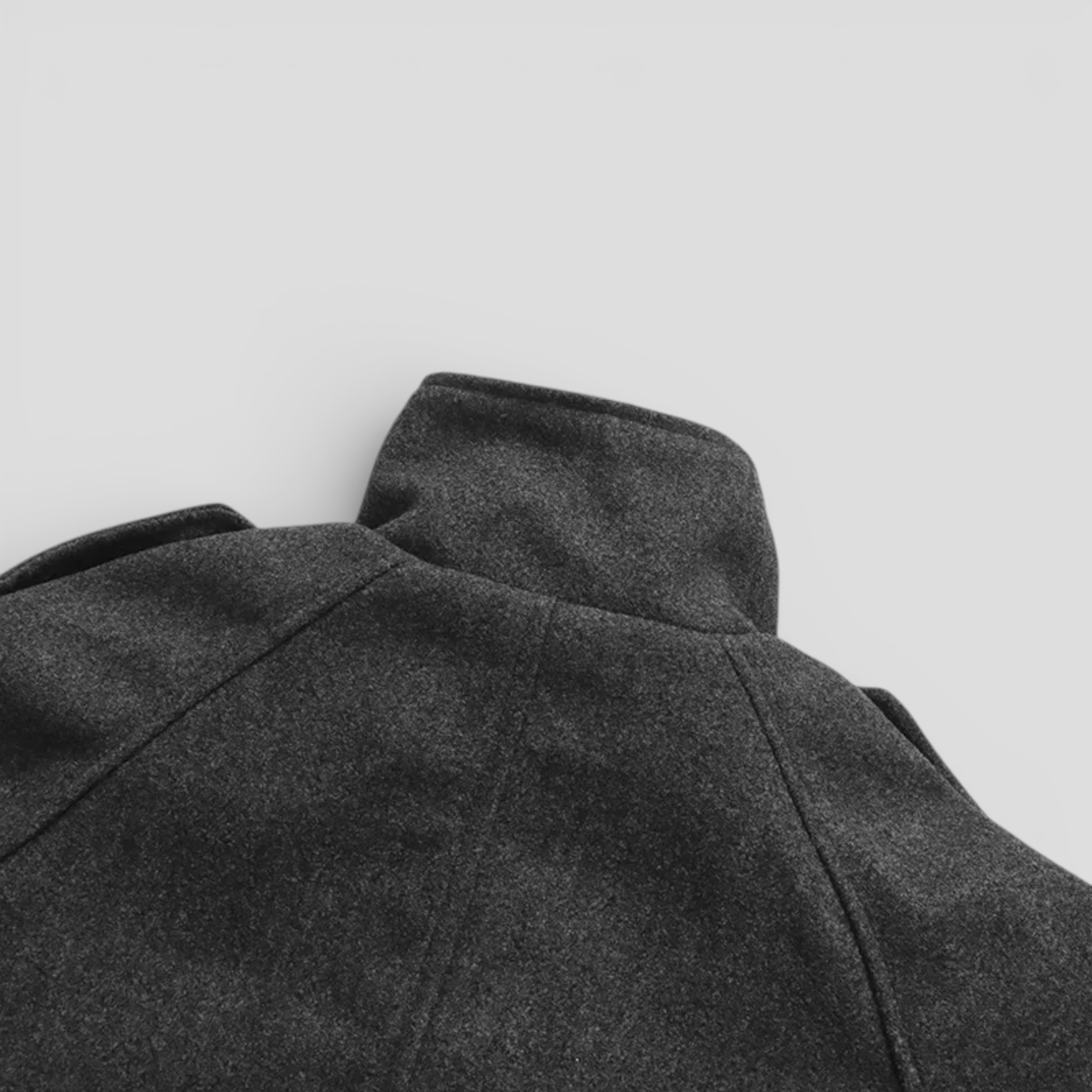 Giacca invernale vintage in lana con collo dritto e bottoni per uno stile chic e senza tempo