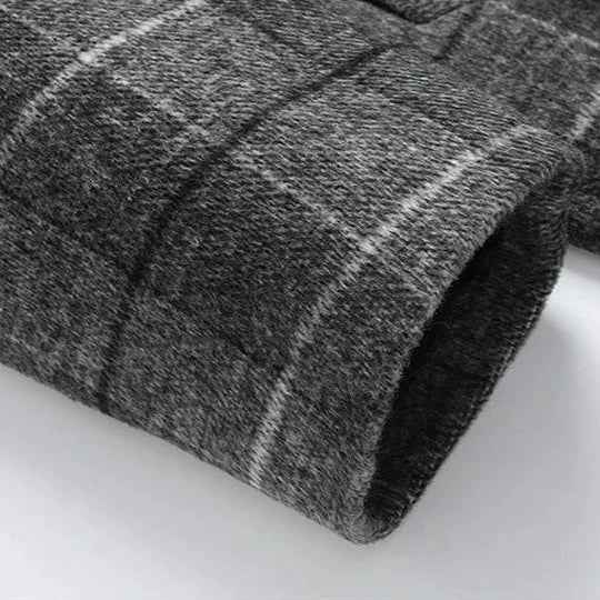 Eleganter Wollmantel mit Karomuster