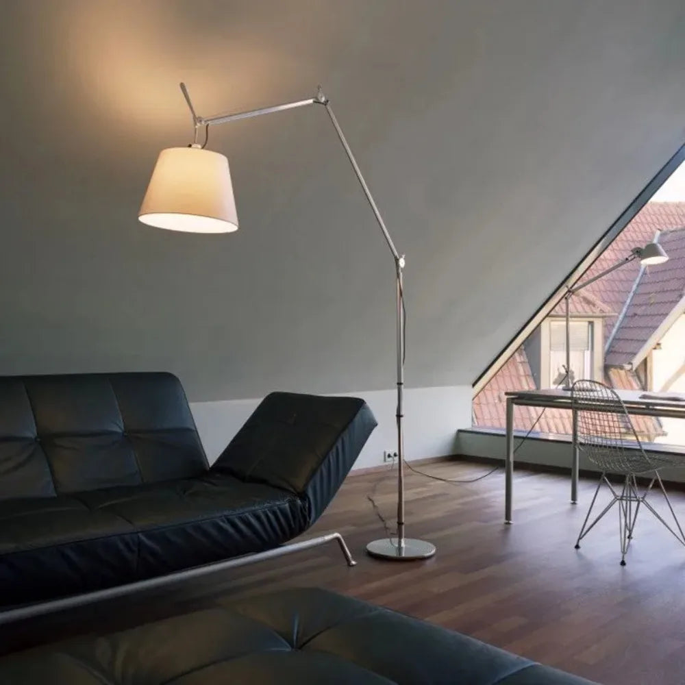Selinara – Elegante koreanische Stehlampe mit langem Arm für Beleuchtung und Dekoration