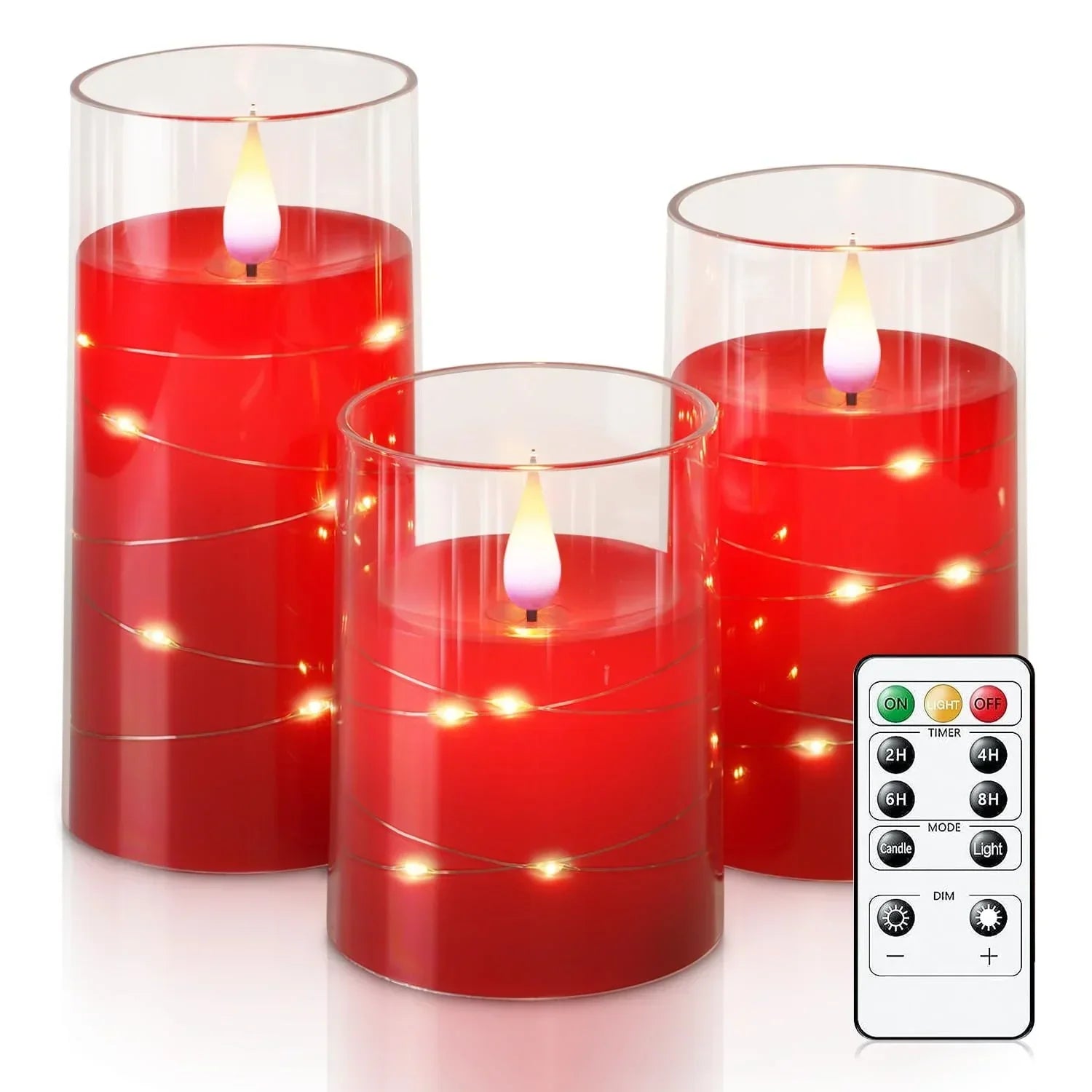 Flameflex - Kerzen mit LED ohne Flamme mit realistischem Effekt für eine warme und sichere Atmosphäre