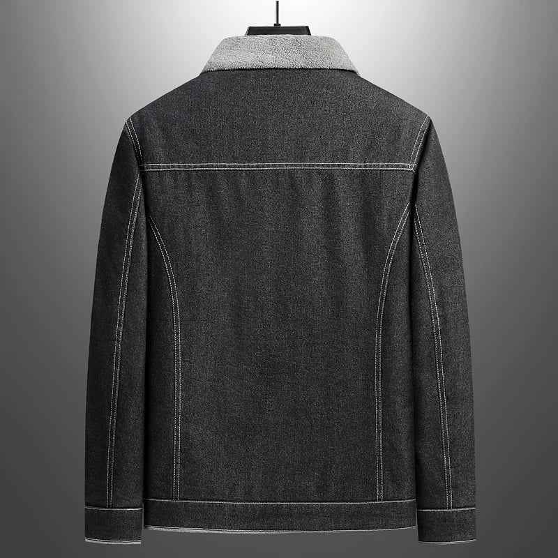 Jeansjacke mit Fleece-Fütterung, warm und modisch