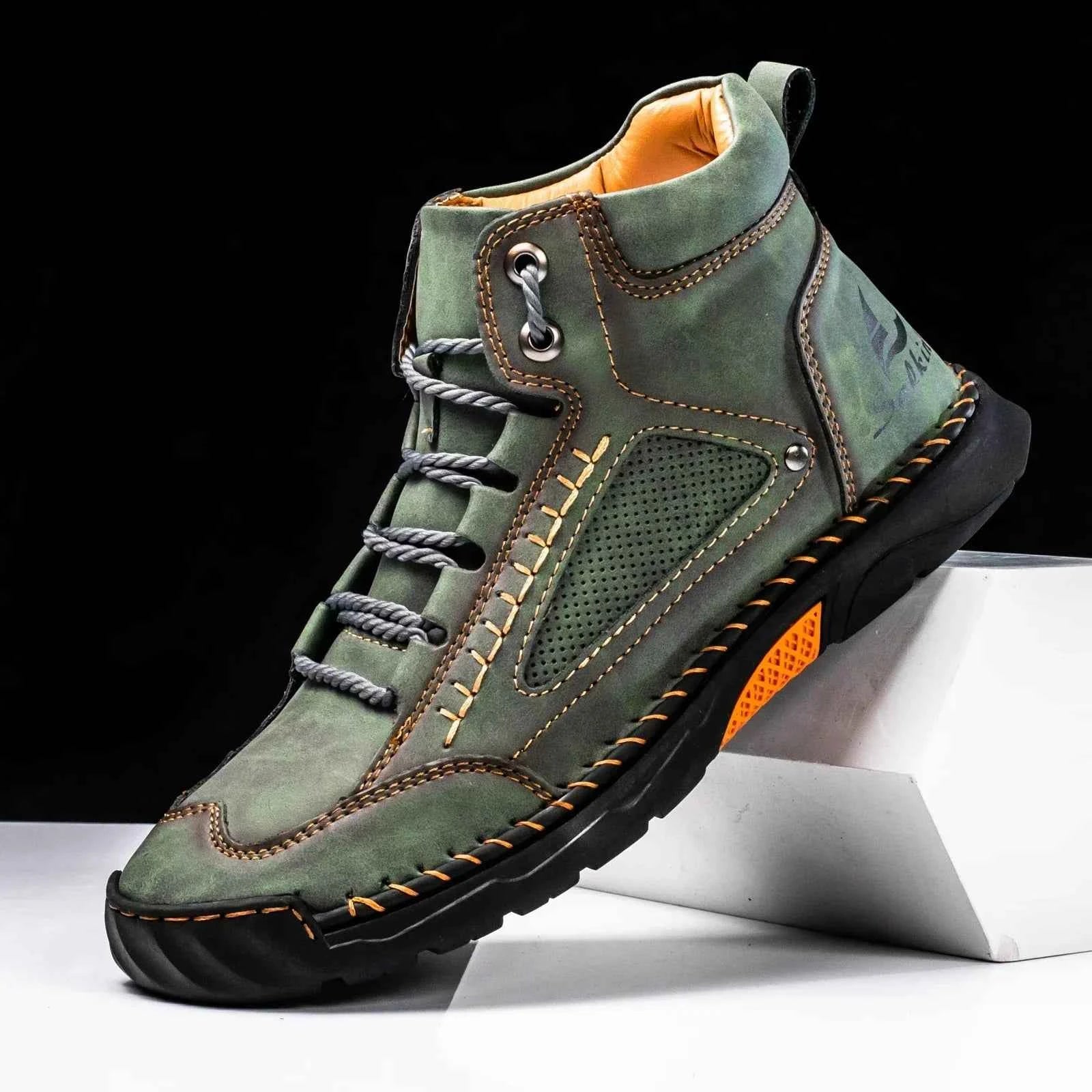 Lässige Leder-High-Top-Sneaker für den Alltag