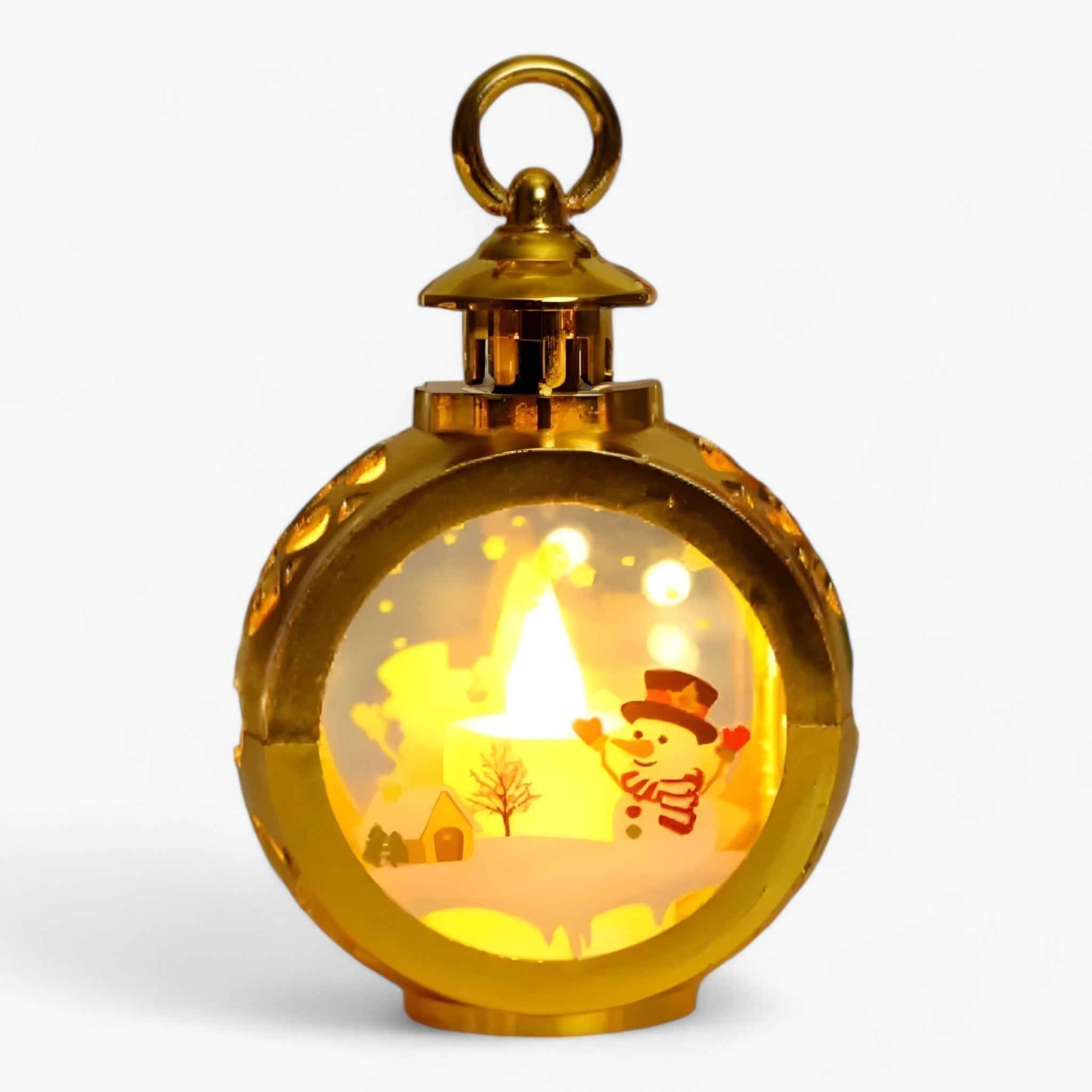 Julien | Julsnögubbelys mit simuliertem Feuer – Energieeffiziente LED-Lichter für Außendekoration zu Weihnachten